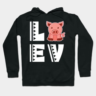 Cute love pig t shirt funny pig lover gifts for kids Hoodie